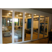 Puerta plegable de aluminio con sistema europeo